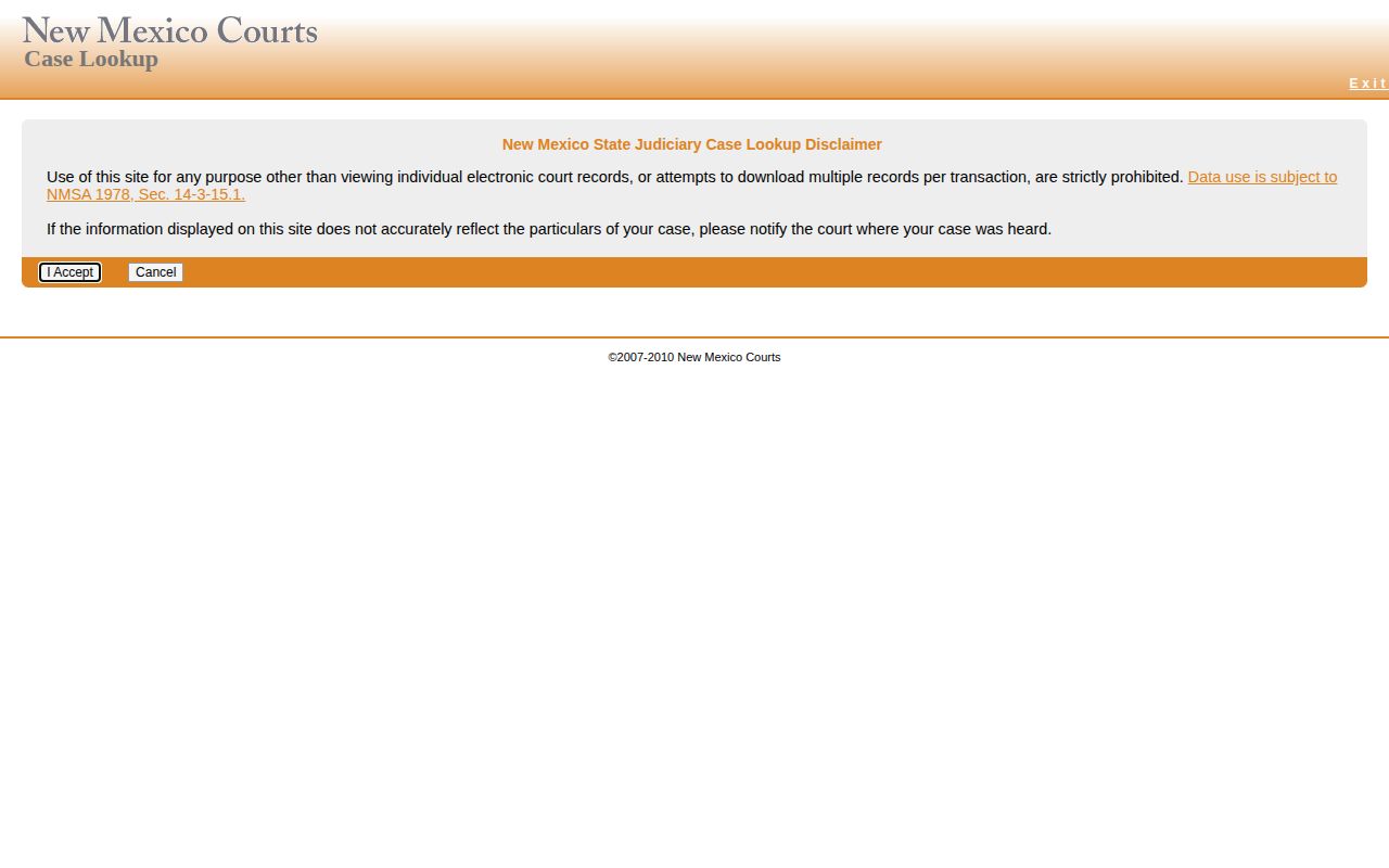 New Mexico Case Lookup source for Lincoln County court and warrant record checks